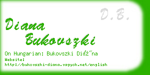 diana bukovszki business card